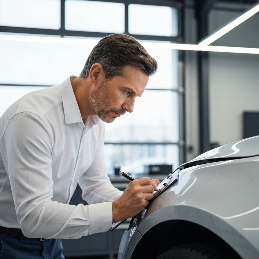 Kfz Gutachter Berlin bei der professionellen Fahrzeugbegutachtung nach einem Unfall